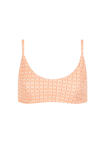 sustainable swimwear top zoe x hannah hofinger in peachy bum