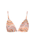 sustainable swimwear top triangle x hannah hofinger in retro lines