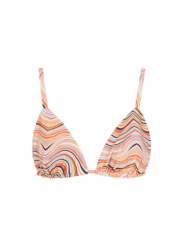sustainable swimwear top triangle x hannah hofinger in retro lines