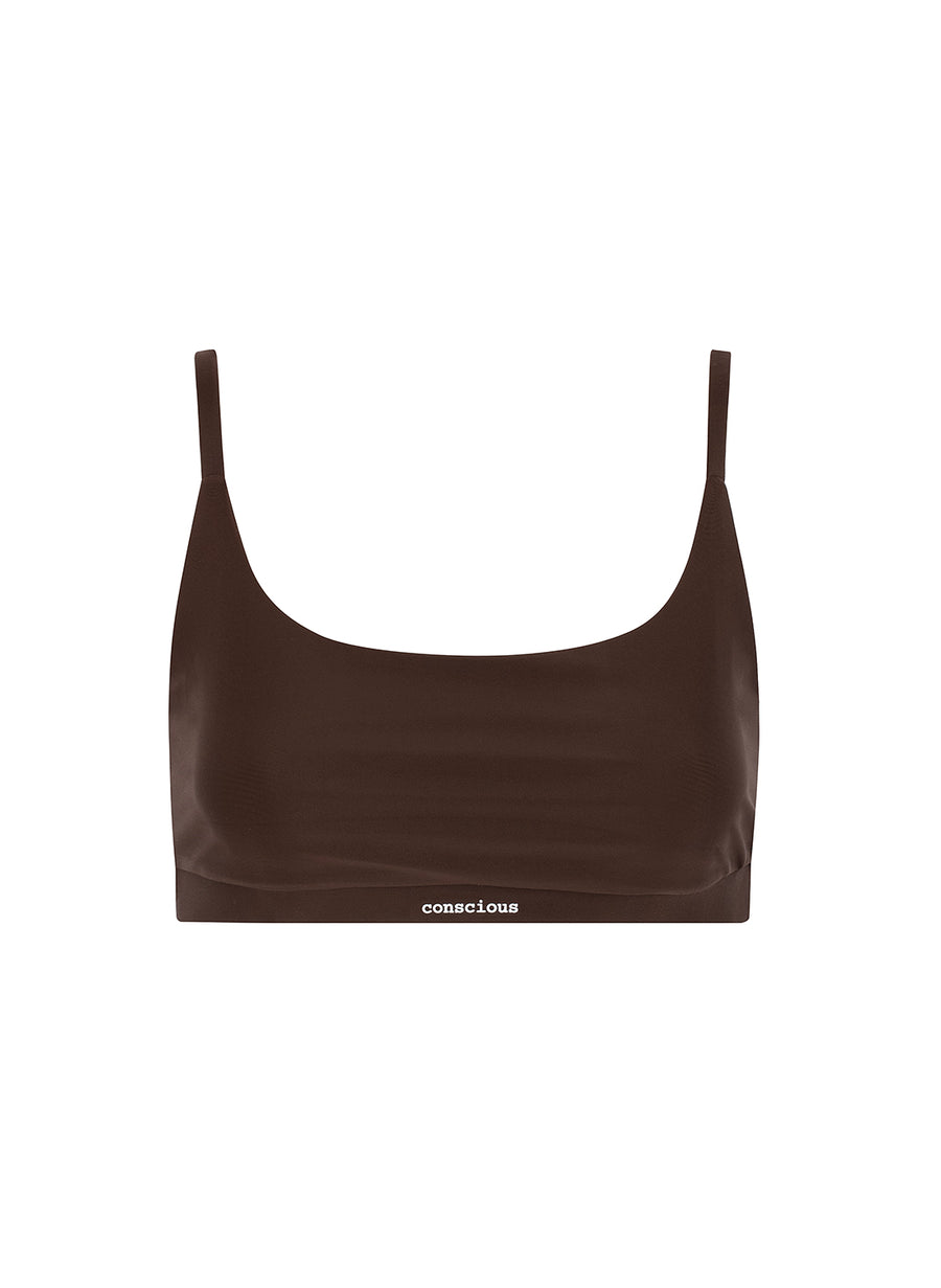 recycled ACTIVE top in brown