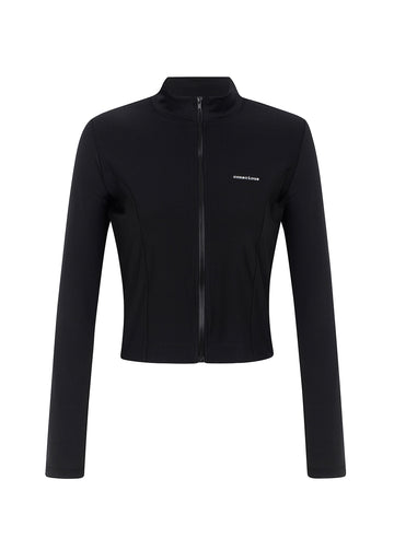 recycled ACTIVE zip jacket in black