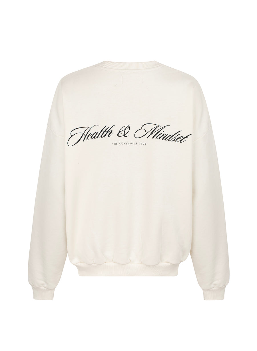 organic cotton sweatshirt in off-white