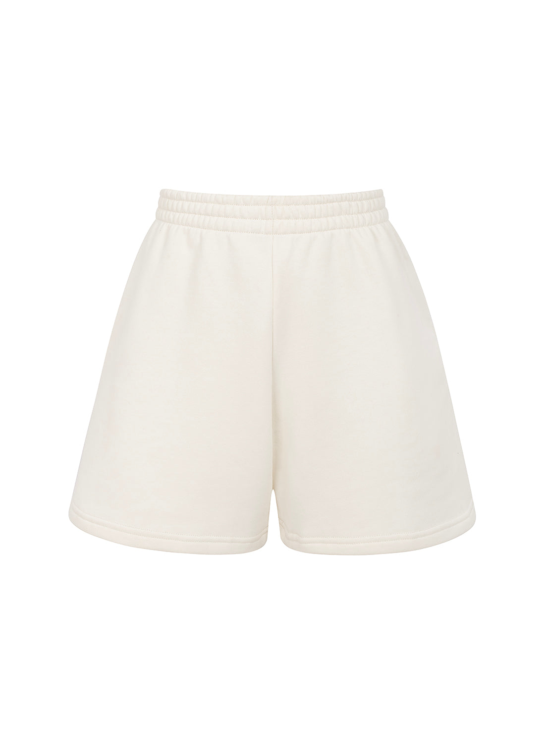 organic cotton tracksuit shorts in white