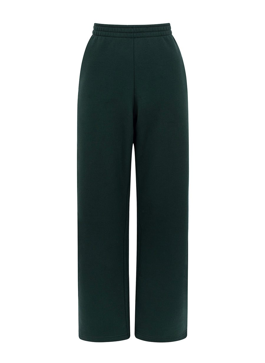 organic cotton trackpants in dark green