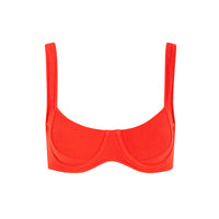 sustainable swimwear top chloe in red orange limited ed.