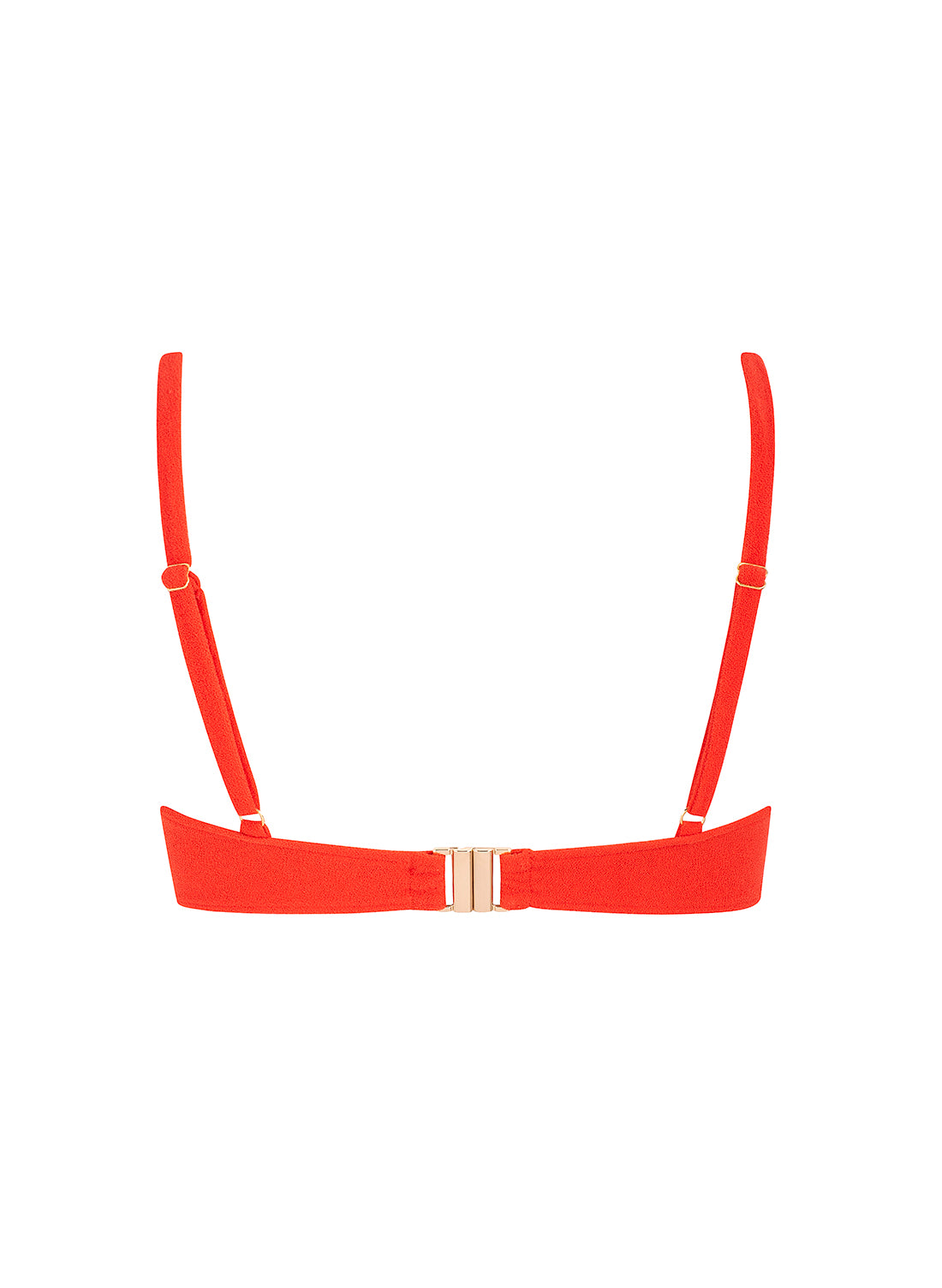 sustainable swimwear top chloe in red orange limited ed.