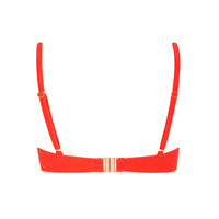 sustainable swimwear top chloe in red orange limited ed.