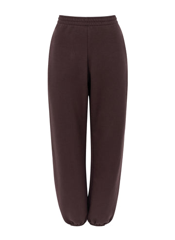 organic cotton trackpants in brown