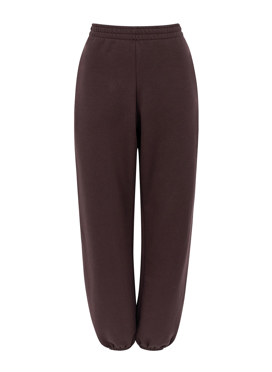 organic cotton trackpants in brown