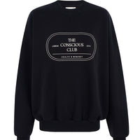 organic cotton sweater in black