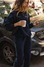organic cotton sweatshirt in navy