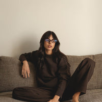 recycled wool knitwear sweater in brown