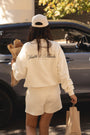 organic cotton sweatshirt in off-white