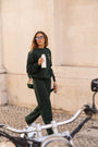 organic cotton sweatshirt in dark green