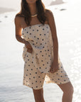 caicai linen top shell dots