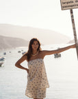 caicai linen top shell dots