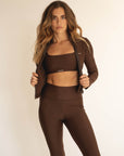 recycled ACTIVE leggings in brown