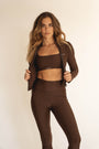 recycled ACTIVE top in brown
