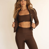 recycled ACTIVE top in brown