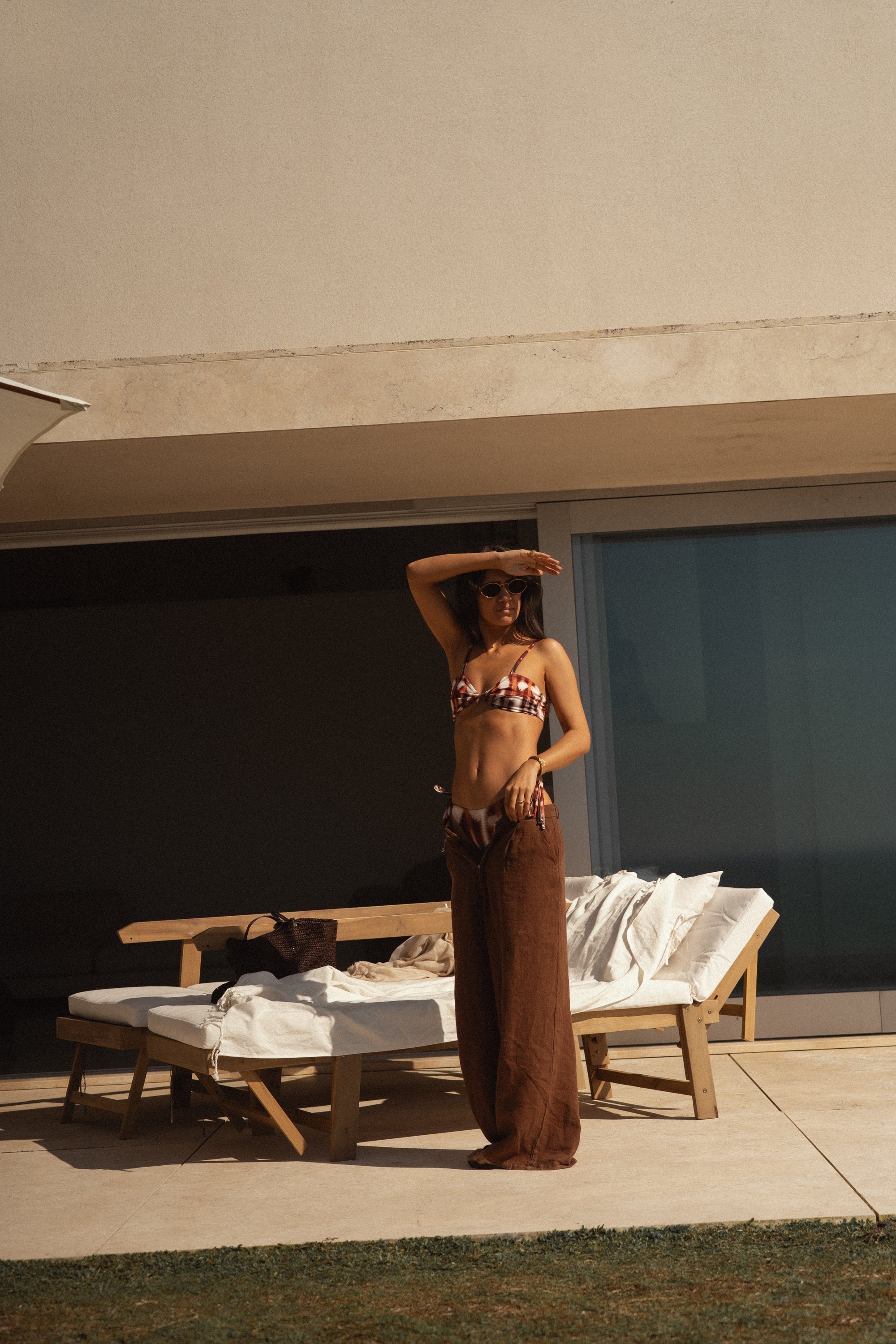 sustainable swimwear top aria earth blend