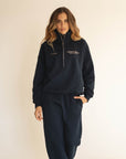 organic cotton sweatshirt in navy