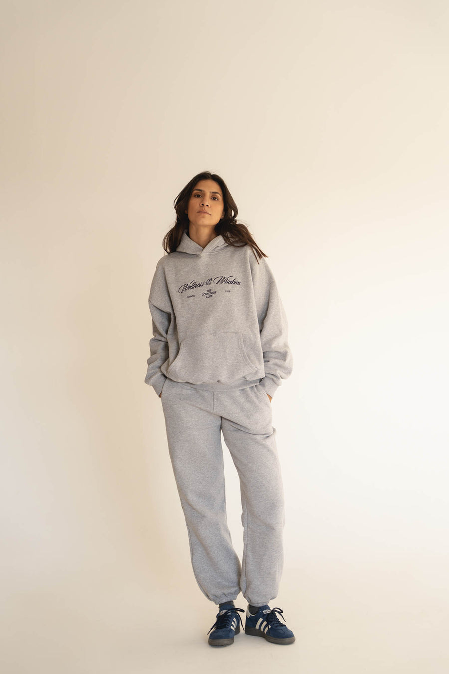 organic cotton sweatshirt in gray