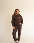 organic cotton trackpants in brown