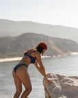 sustainable swimwear bottoms emma midnight dots