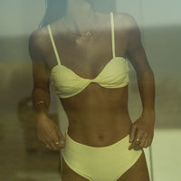 sustainable swimwear top aria butter cream