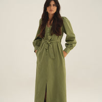 eli denim dress green