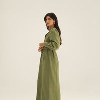 eli denim dress green