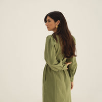 eli denim dress green