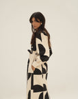 eli denim dress print b&w