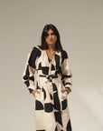 eli denim dress print b&w