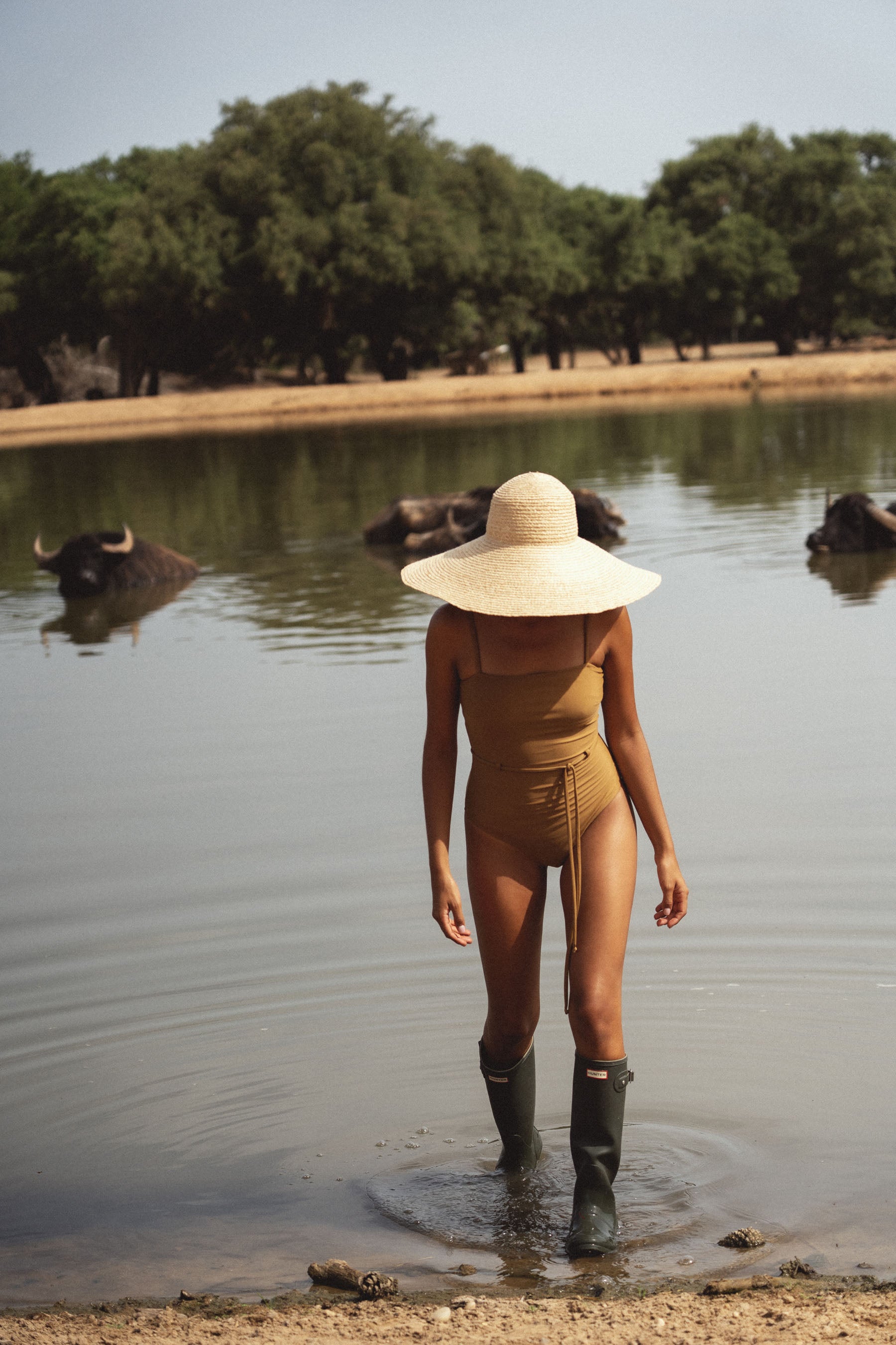 conscious x sienna sustainable swimwear swimsuit savanna