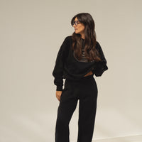 organic cotton trackpants in black