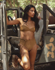 conscious x sienna sustainable swimwear bottoms saint ties savanna