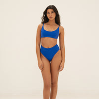 sustainable swimwear top zoe deep blue