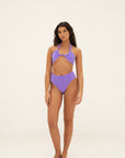 sustainable swimwear top allera terry lilac