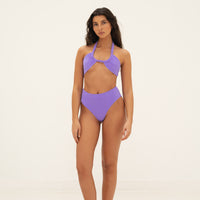 sustainable swimwear top allera terry lilac
