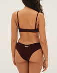 sustainable swimwear top zoe wine