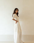 cora linen dress shell