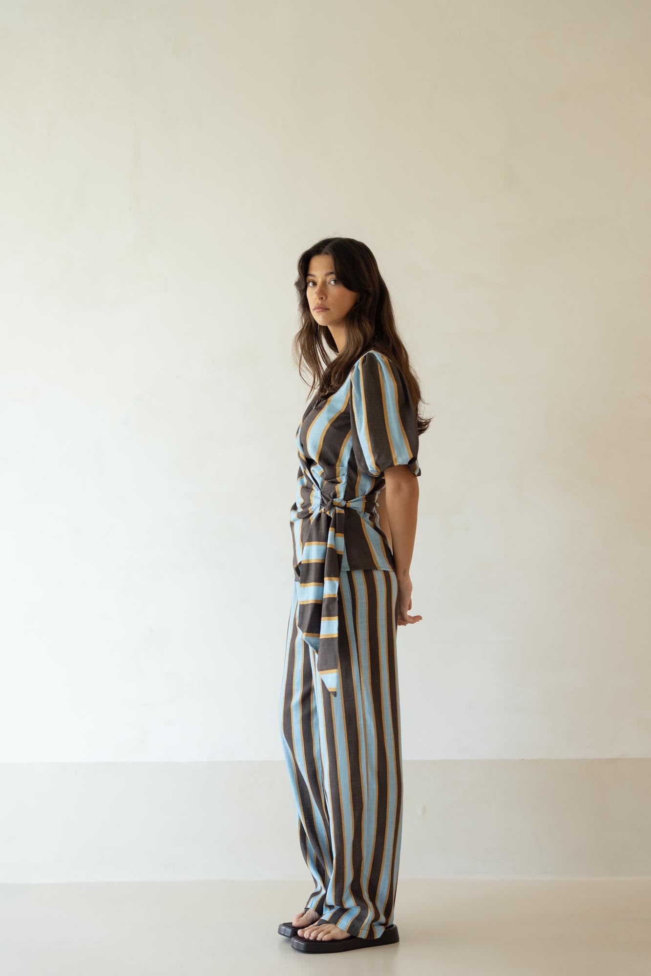 aina linen trousers terra lines