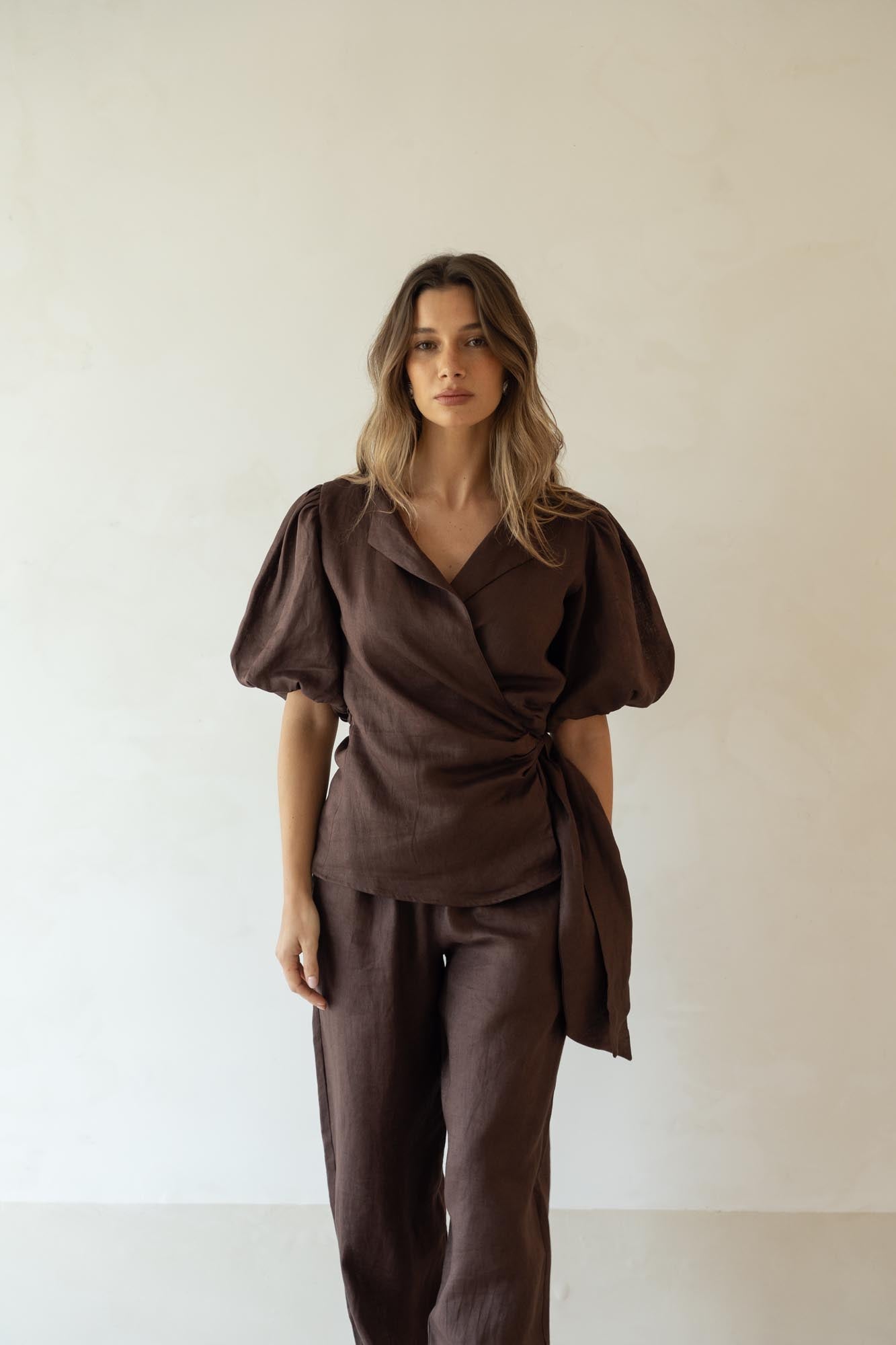 aina linen trousers terra