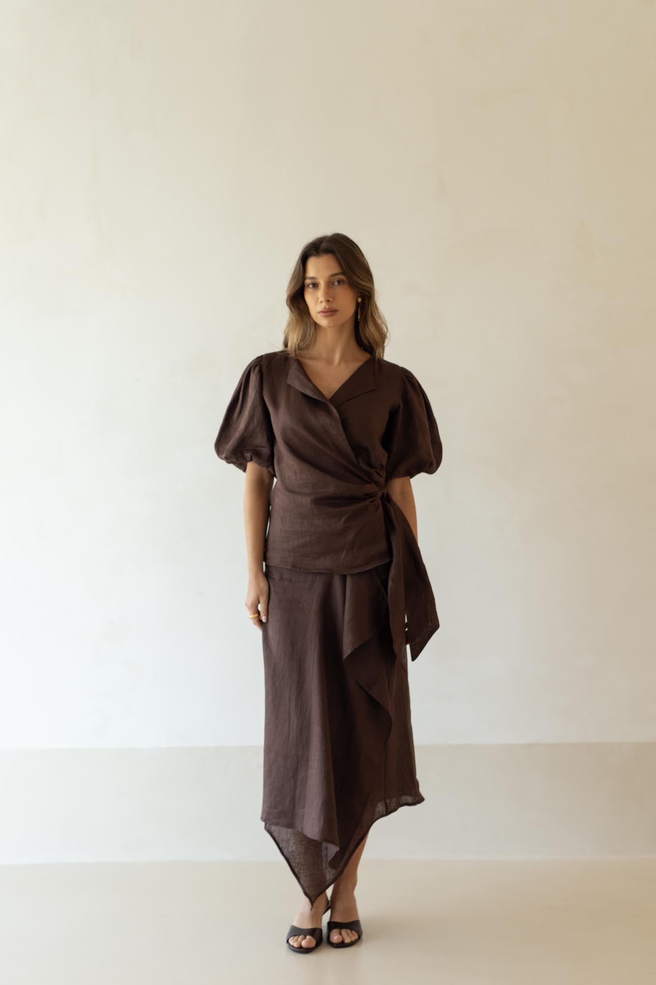 aina linen skirt terra