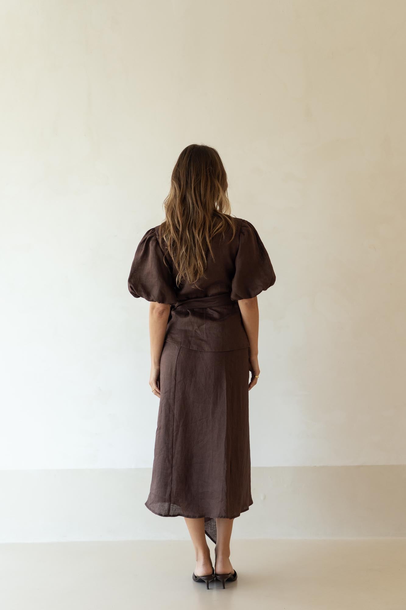 aina linen skirt terra