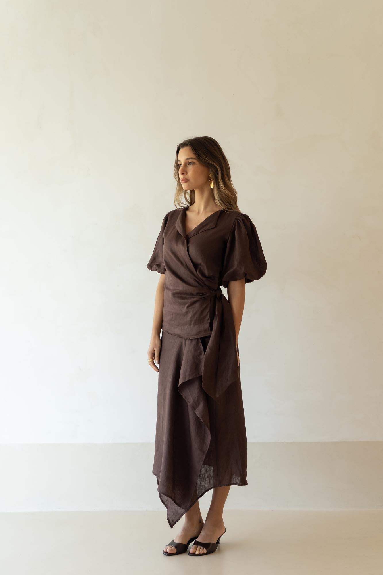 aina linen skirt terra