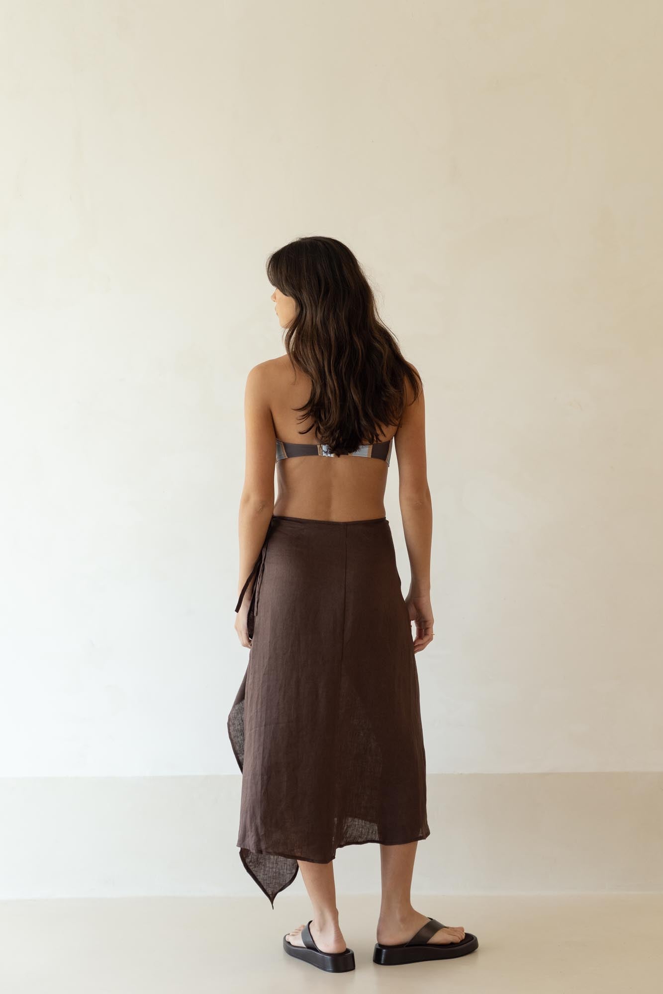 aina linen skirt terra