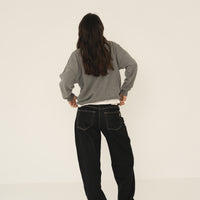 sustainable black washed denim jeans