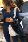 recycled ACTIVE top in navy